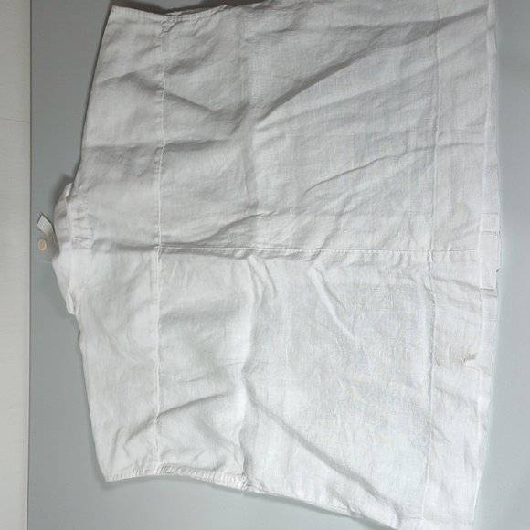 Madewell Boxy Cap Sleeve Button Up Shirt 100% Linen White M - Picture 4 of 9